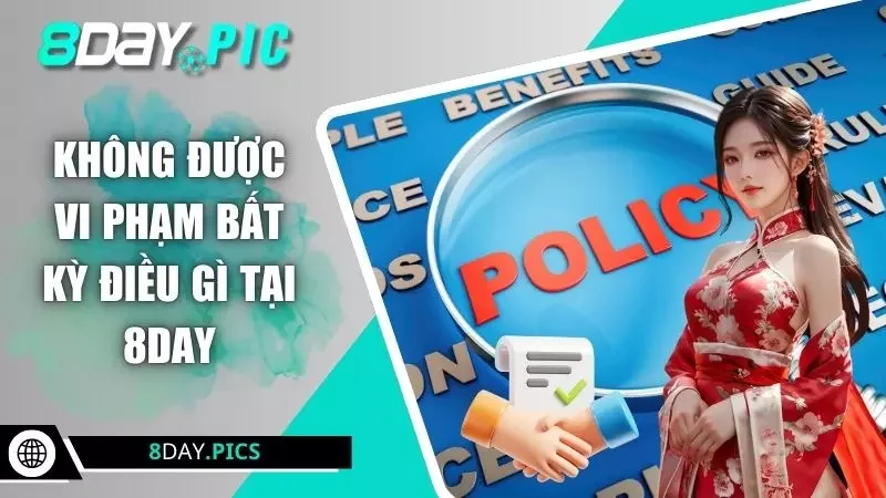 Không được vi phạm bất kỳ điều gì tại 8DAY