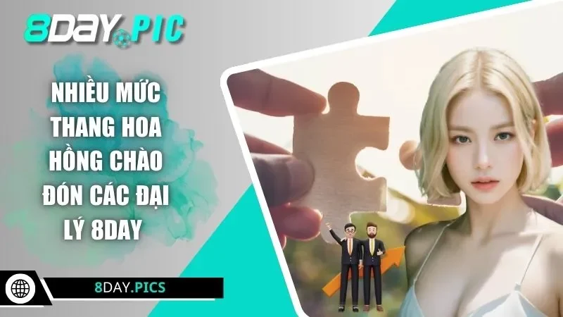 Nhiều mức thang hoa hồng chào đón các đại lý 8DAY