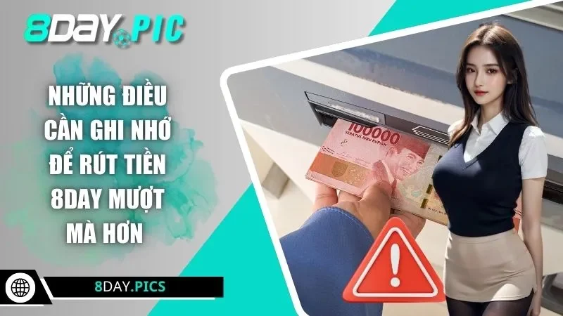 Những điều cần ghi nhớ để rút tiền 8DAY mượt mà hơn